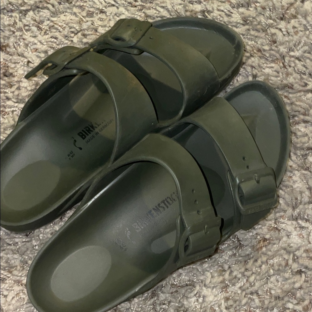 Birkenstock Men's Olive Slide Sandals